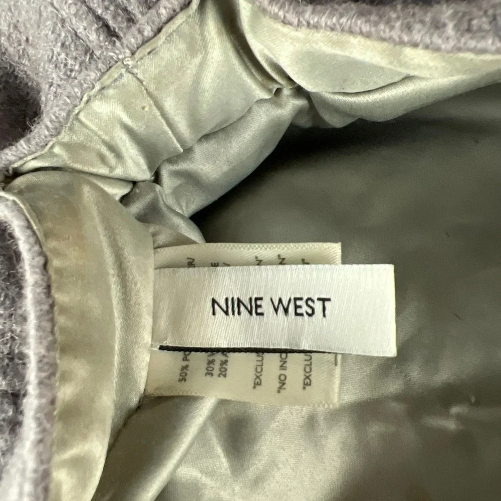 Nine West Newsboy Hat Women One Size Gray Braided Flat Cabbie Winter Outdoor